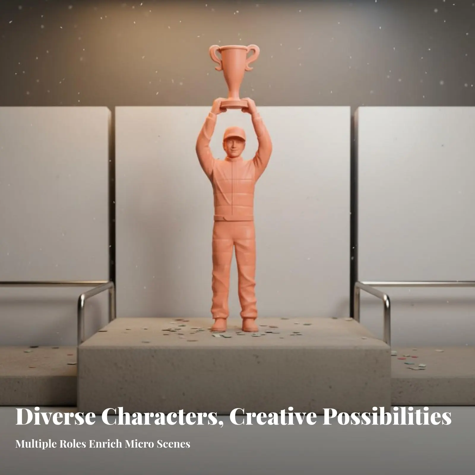 1/64 Miniature Scale Racer Figure Paintable Champagne Festivity Figure Miniature Cameraman Model Three-Dimensional Printed
1/64 Miniature Scale Racer Figure Paintable Champagne Festivity Figure Miniature Cameraman Model Three-Dimensional Printed