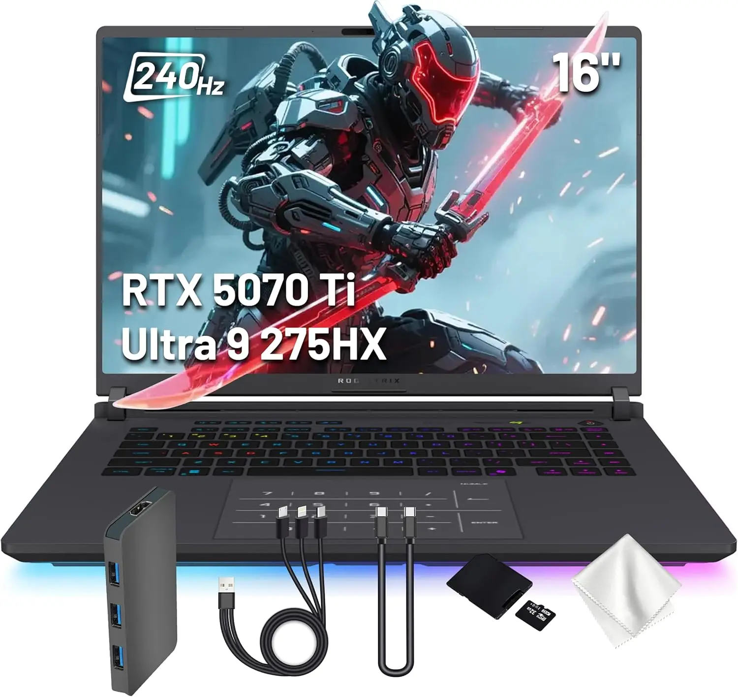 ASUS ROG Strix G16 16 2.5K 240Hz Laptop Intel Ultra 9 275HX RTX 5070 Ti 12GB 32GB DDR5 3TB SSD Docking Station Backlit Keyboard
ASUS ROG Strix G16 16 2.5K 240Hz Laptop Intel Ultra 9 275HX RTX 5070 Ti 12GB 32GB DDR5 3TB SSD Docking Station Backlit Keyboard