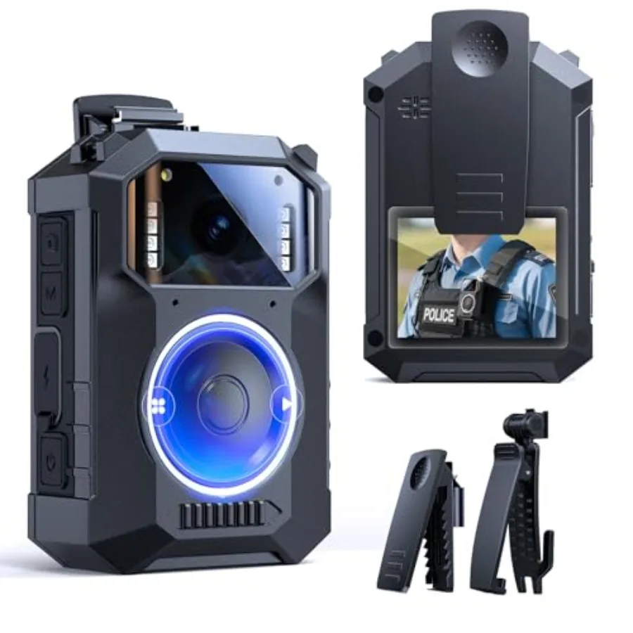 Law enforcement body camera for police use, rugged polymer housing, black, 3.2K resolution with big-button interface, 10-hour b
Law enforcement body camera for police use, rugged polymer housing, black, 3.2K resolution with big-button interface, 10-hour b