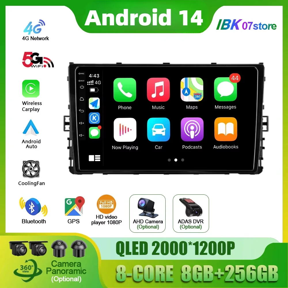 Android 14 For Volkswagen Jetta 7 2018-2022 Car Radio Wireless Bluetooth Carplay Multimedia GPS Head Unit Touch Screen Stereo
Android 14 For Volkswagen Jetta 7 2018-2022 Car Radio Wireless Bluetooth Carplay Multimedia GPS Head Unit Touch Screen Stereo
