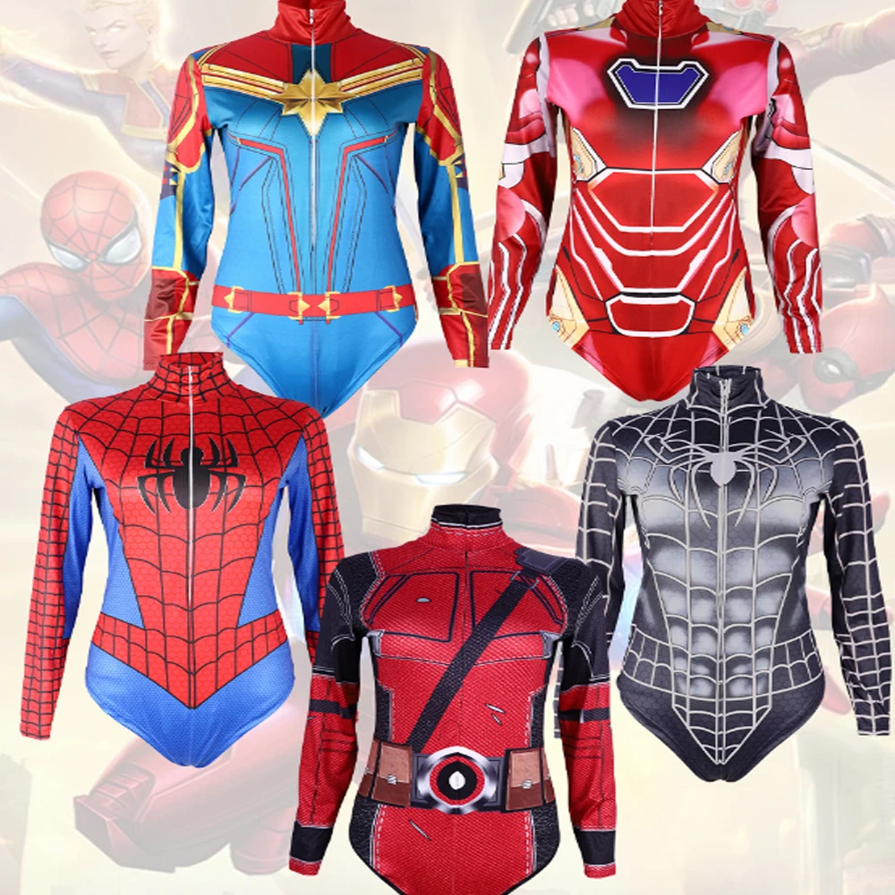 2025 New Women Superhero Spiderman Captain Iron Man 3D Print Bodysuit Cosplay Costume Long Sleeve
2025 New Women Superhero Spiderman Captain Iron Man 3D Print Bodysuit Cosplay Costume Long Sleeve
