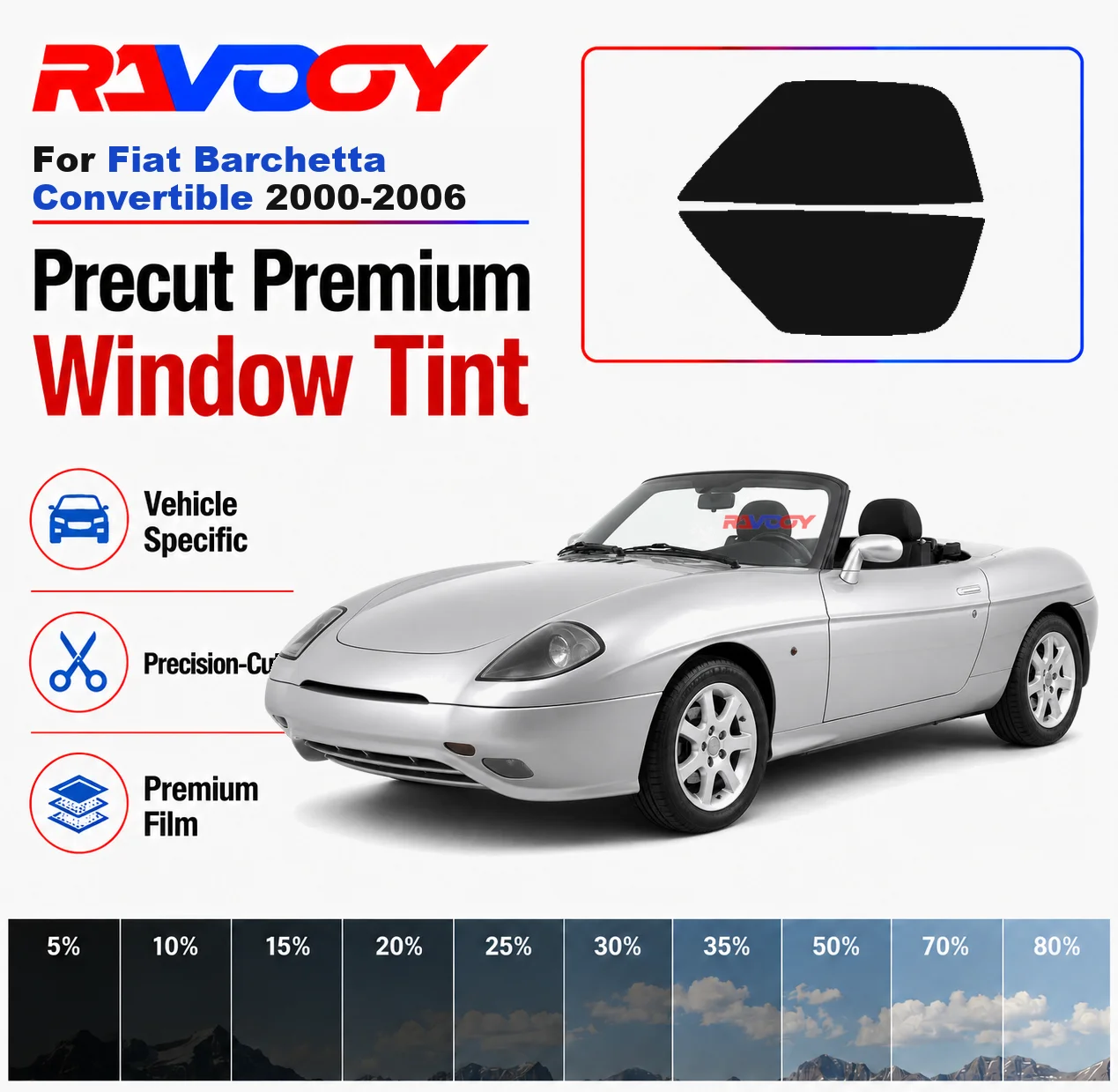 Premium Precut Window Tint Kit Front Rear Windows Rear Windshield For Fiat Barchetta Conv 2000-2006 Car Solar Nano Ceramic Film
Premium Precut Window Tint Kit Front Rear Windows Rear Windshield For Fiat Barchetta Conv 2000-2006 Car Solar Nano Ceramic Film