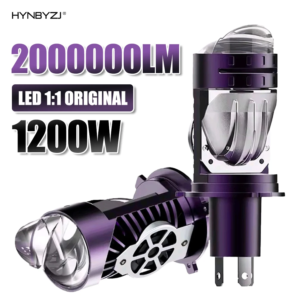 1200W H4 LED Projector Headlight Bulbs Bi LED Lens with Fan Cooling H4 Mini Projector Lens Automobile Hi Lo Beam Bulb 6000K 12V
1200W H4 LED Projector Headlight Bulbs Bi LED Lens with Fan Cooling H4 Mini Projector Lens Automobile Hi Lo Beam Bulb 6000K 12V