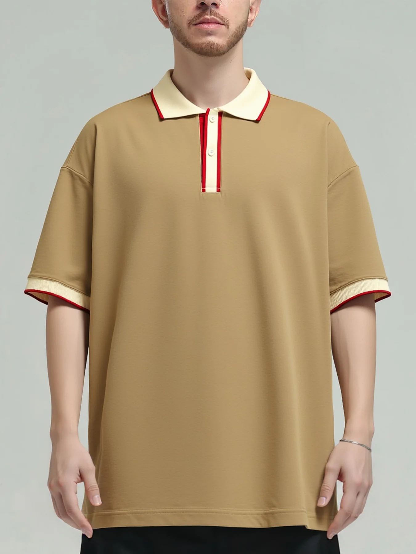 Loose Pearl Trend Contrasting Color POLO Trend T-shirt Men's and Women's Short-sleeved Blank Shirt Wholesale
Loose Pearl Trend Contrasting Color POLO Trend T-shirt Men's and Women's Short-sleeved Blank Shirt Wholesale