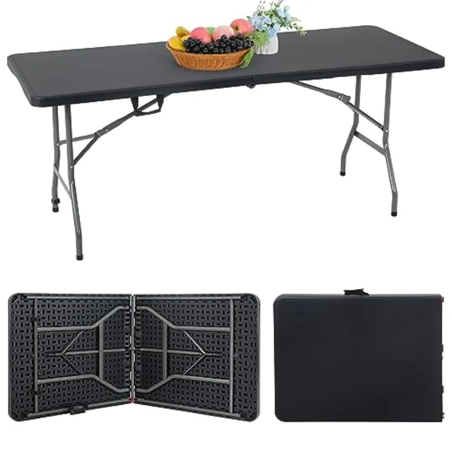 Folding Half Portable Foldable Table for Parties Backyard Events White 6 FT 70 29 (Black 6 FT)
Folding Half Portable Foldable Table for Parties Backyard Events White 6 FT 70 29 (Black 6 FT)