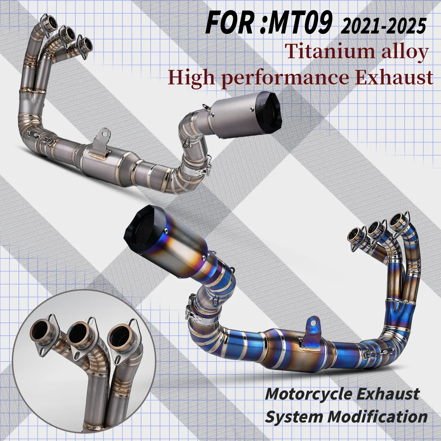 For MT09 YZF-R9 MT-09 2025- Motorcycle exhaust full system Ti.alloy modification,MT09 exhaust muffler 2025-
For MT09 YZF-R9 MT-09 2025- Motorcycle exhaust full system Ti.alloy modification,MT09 exhaust muffler 2025-