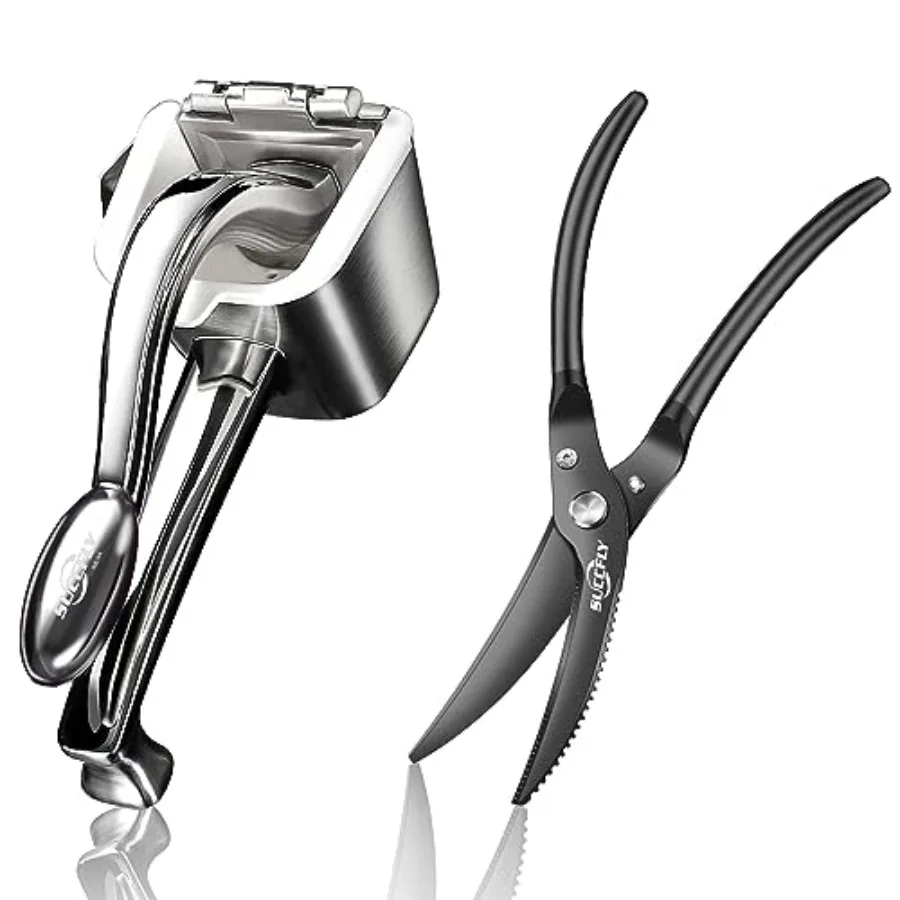 Набор кухонных инструментов премиум-класса, сверхмощная ручная соковыжималка + ультра острые кухонные ножницы, пищевая нержавеющая сталь, чрезвычайно прочная
Набор кухонных инструментов премиум-класса, сверхмощная ручная соковыжималка + ультра острые кухонные ножницы, пищевая нержавеющая сталь, чрезвычайно прочная