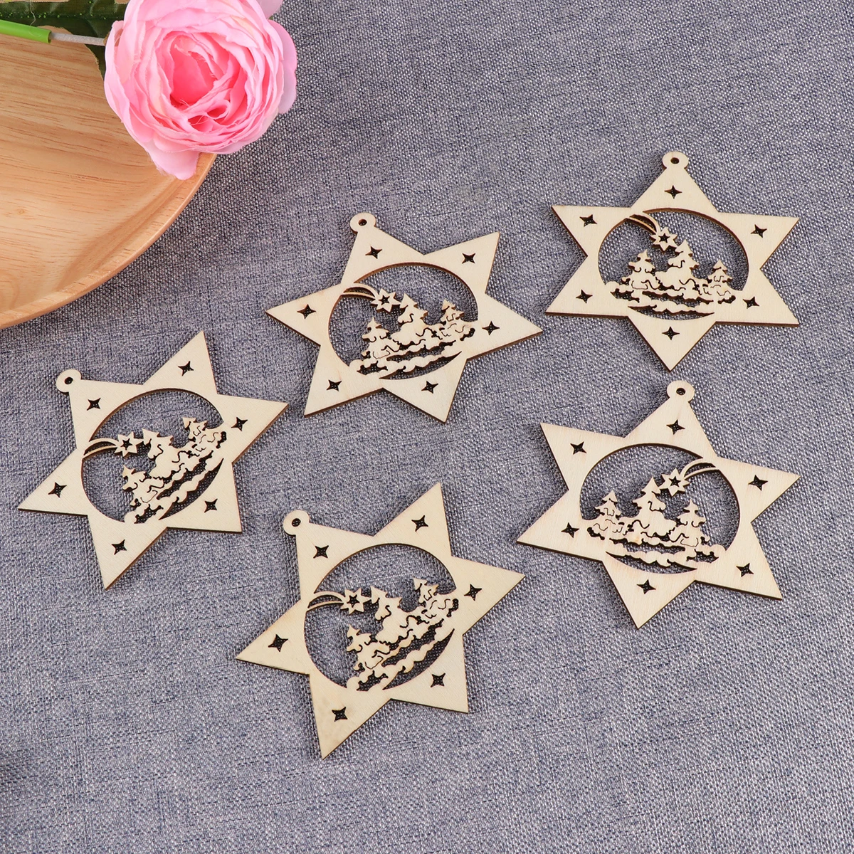 10 Pcs Wooden Star Pendant Cutouts Christmas Decoration Chips Unfinished Crafts Slices Bamboo Ornaments
10 Pcs Wooden Star Pendant Cutouts Christmas Decoration Chips Unfinished Crafts Slices Bamboo Ornaments