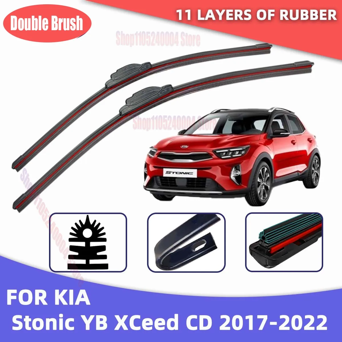 Front Windshield Layer Strip Wipers 2025 Latest Model Car Wiper For KIA Stonic YB XCeed CD 2017-2022
Front Windshield Layer Strip Wipers 2025 Latest Model Car Wiper For KIA Stonic YB XCeed CD 2017-2022