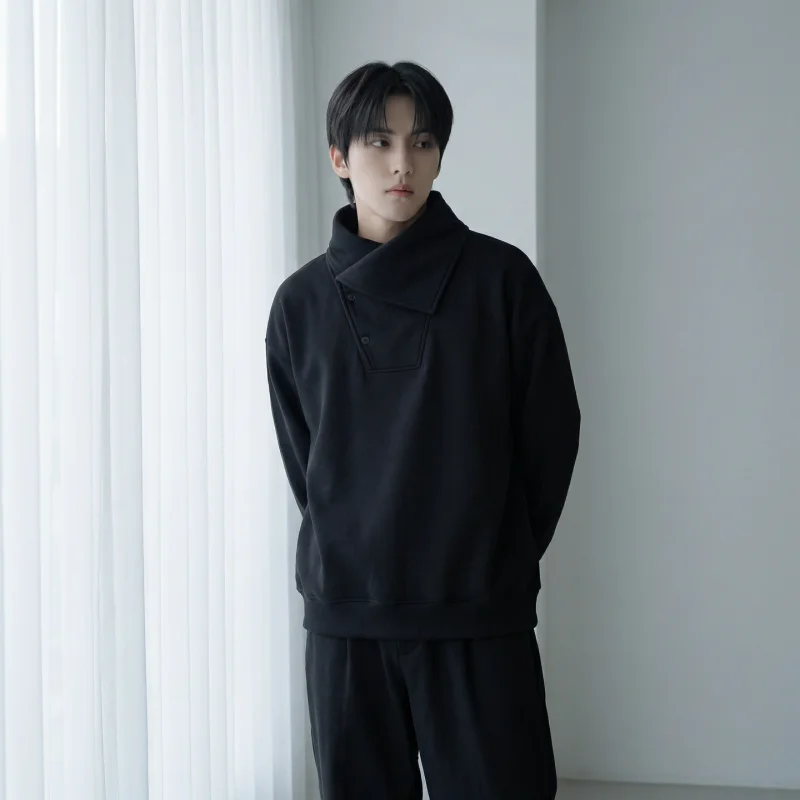 Retro Large Collar Sweatshirt Men's Loose Spring Outerwear Dark Style Casual Breathable Cotton Polyester Youth Fashion Top
Retro Large Collar Sweatshirt Men's Loose Spring Outerwear Dark Style Casual Breathable Cotton Polyester Youth Fashion Top