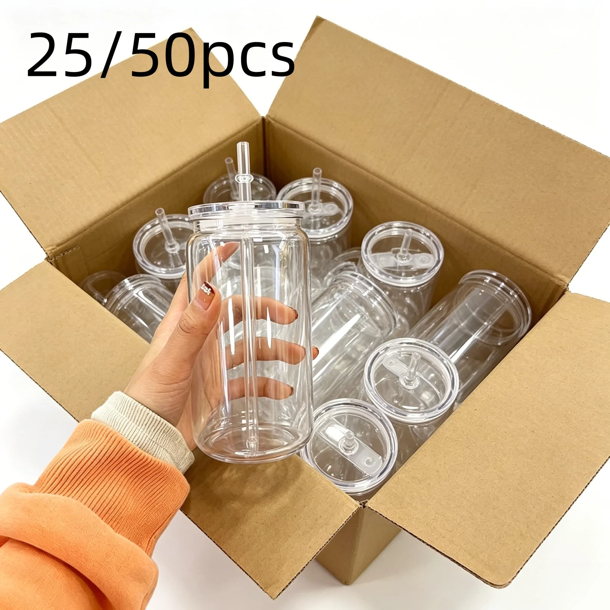 25/50pcs 16oz Single-Layer Clear Plastic Cups with Straw And Lid Portable Durable Reusable Cups for Coffee Camping Juice Suitable for Various Occasions
25/50pcs 16oz Single-Layer Clear Plastic Cups with Straw And Lid Portable Durable Reusable Cups for Coffee Camping Juice Suitable for Various Occasions
