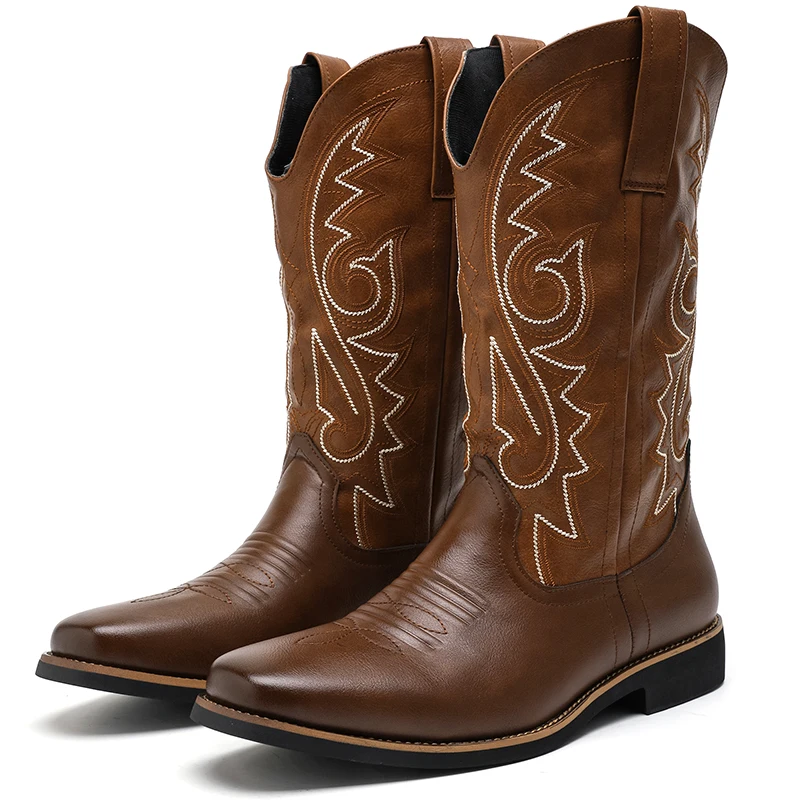 New Slip on Men Riding Boots Handmade Men Cowboy Boots Embroidery Western Boots Pointed-toe Mid-calf Male Boot Botas Para Hombre
New Slip on Men Riding Boots Handmade Men Cowboy Boots Embroidery Western Boots Pointed-toe Mid-calf Male Boot Botas Para Hombre