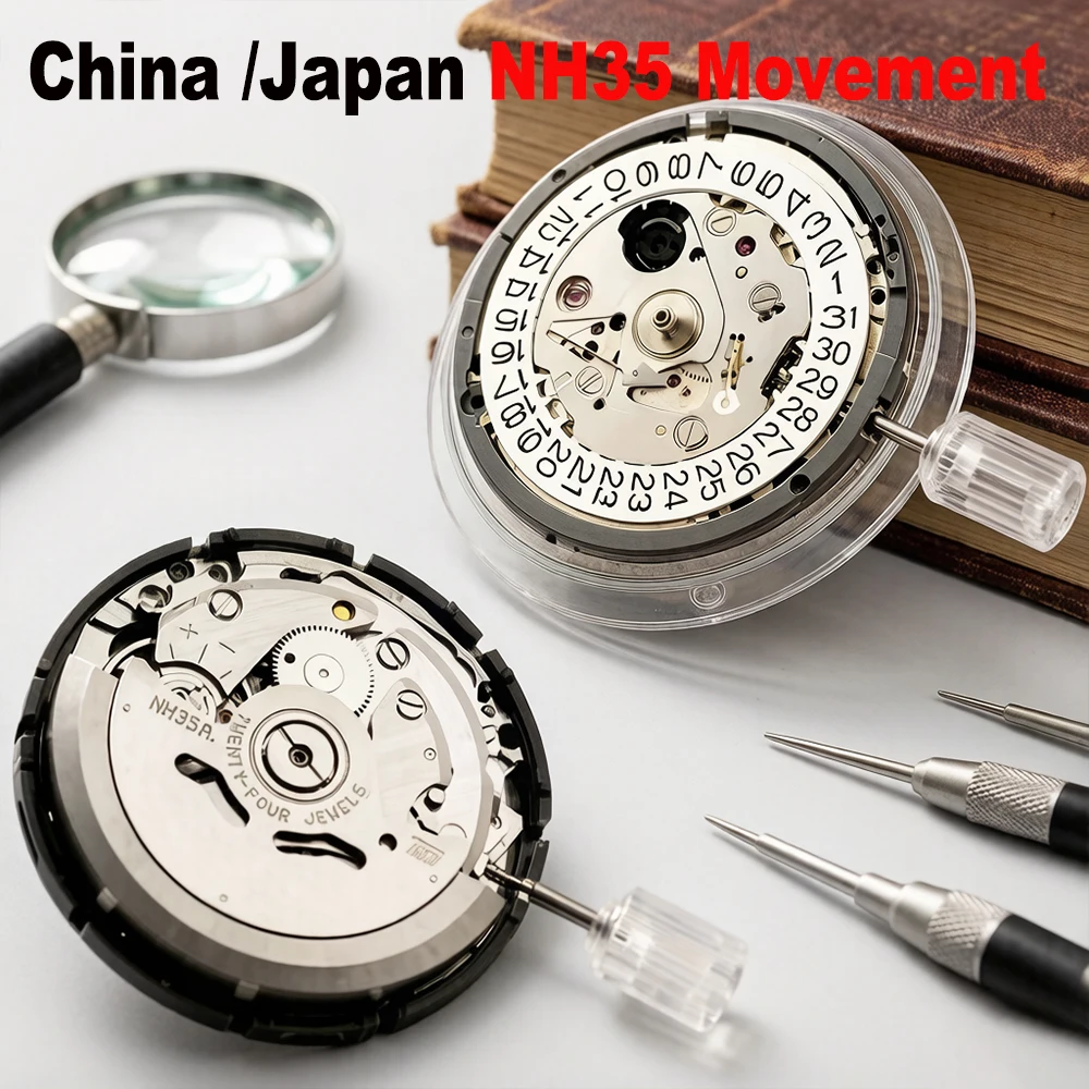 White/Black NH35A Automatic Mechanical Movement High Accuracy 24 Jewels Mod Watch Replacement NH35A Date at 3:00 at 3.8
White/Black NH35A Automatic Mechanical Movement High Accuracy 24 Jewels Mod Watch Replacement NH35A Date at 3:00 at 3.8