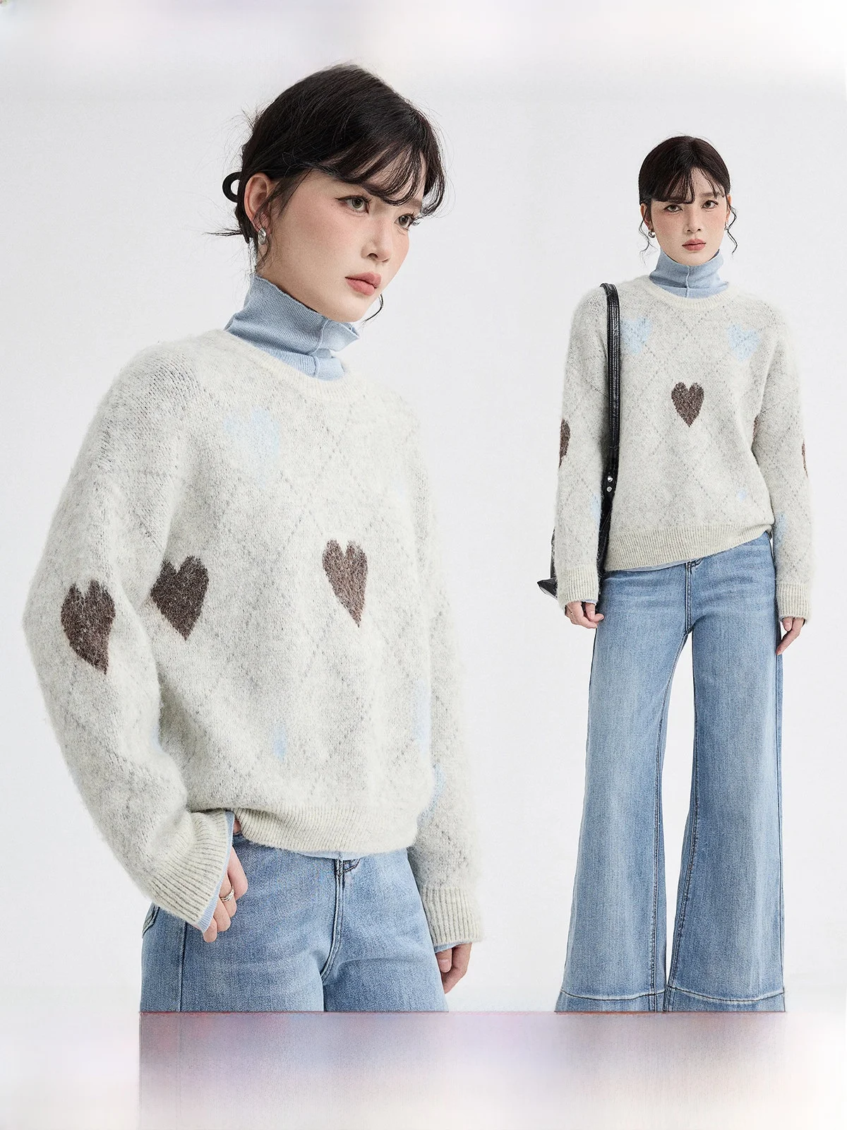 Guier Knitted Sweater Women's round Ne Long Sve Winter Faion Retro Diamond id Love Pattern Embroidery Casual Loose Fit
Guier Knitted Sweater Women's round Ne Long Sve Winter Faion Retro Diamond id Love Pattern Embroidery Casual Loose Fit