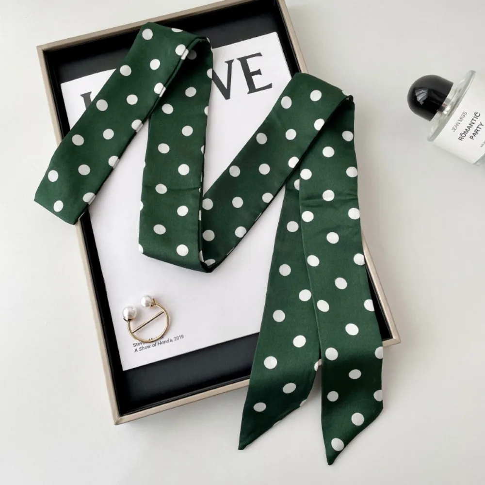 Elegant Ribbon Polka Dot Scarf Retro Thin Scarf Headband Dressing Decoration Printed Long Scarves Multifunction
Elegant Ribbon Polka Dot Scarf Retro Thin Scarf Headband Dressing Decoration Printed Long Scarves Multifunction
