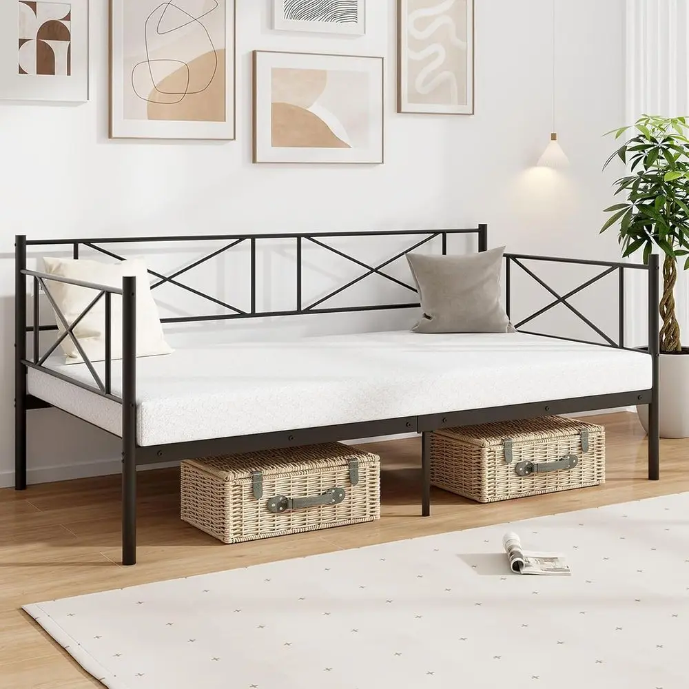 Daybed e, Twin Size Metal Day Bed with Heavy-Duty Metal Slat Support, Space-Saving Soa Daybed with board, ern Twin Daybed or Gt
Daybed e, Twin Size Metal Day Bed with Heavy-Duty Metal Slat Support, Space-Saving Soa Daybed with board, ern Twin Daybed or Gt