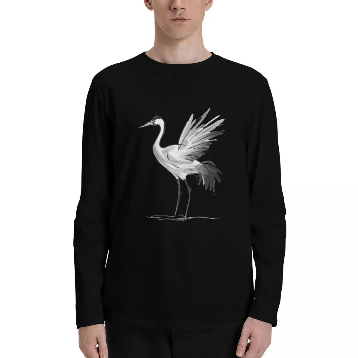 Crane_in_Sumi Классическая мужская футболка с длинным рукавом, мягкая хлопчатобумажная ткань, универсальный стиль, идеально подходит для всех сезонов.
Crane_in_Sumi Классическая мужская футболка с длинным рукавом, мягкая хлопчатобумажная ткань, универсальный стиль, идеально подходит для всех сезонов.