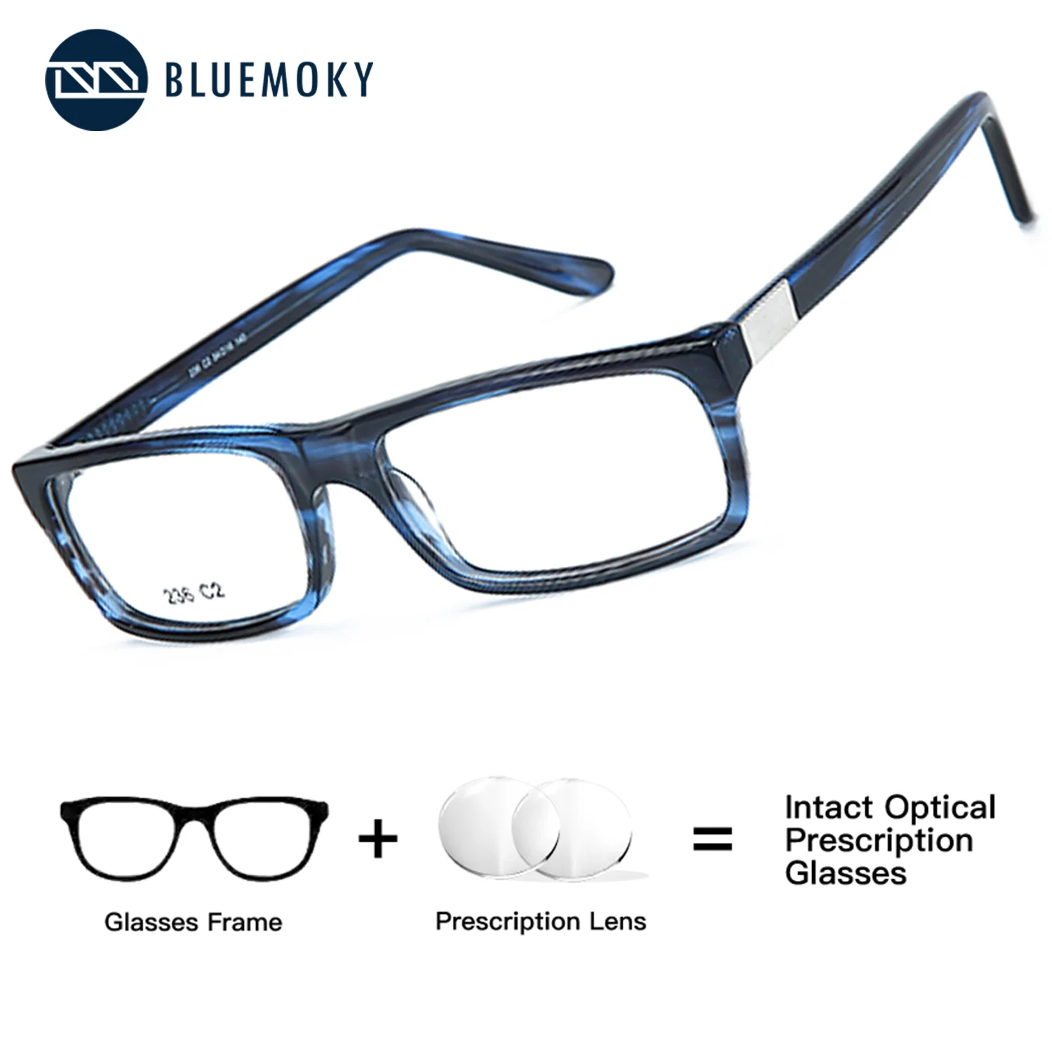 BLUEMOKY Rectangle Prescription Minus Glasses Men Acetate Frame Business Style Presbyopic Blue Light Blocking Photochromic
BLUEMOKY Rectangle Prescription Minus Glasses Men Acetate Frame Business Style Presbyopic Blue Light Blocking Photochromic
