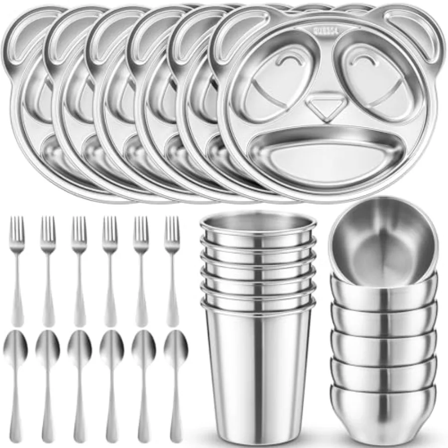 Набор столовых приборов из нержавеющей стали из 30 предметов с дизайном панды: тарелки, миски, чашки, ложки, вилки. Набор столовой посуды из нержавеющей стали для розового цвета.
Набор столовых приборов из нержавеющей стали из 30 предметов с дизайном панды: тарелки, миски, чашки, ложки, вилки. Набор столовой посуды из нержавеющей стали для розового цвета.