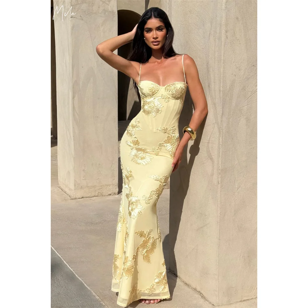 Mila Spaghetti Strap Wedding Party Dress Customized Mermaid Backless Evening Dresses Sleeveless Sexy Corset vestidos de fiesta
Mila Spaghetti Strap Wedding Party Dress Customized Mermaid Backless Evening Dresses Sleeveless Sexy Corset vestidos de fiesta