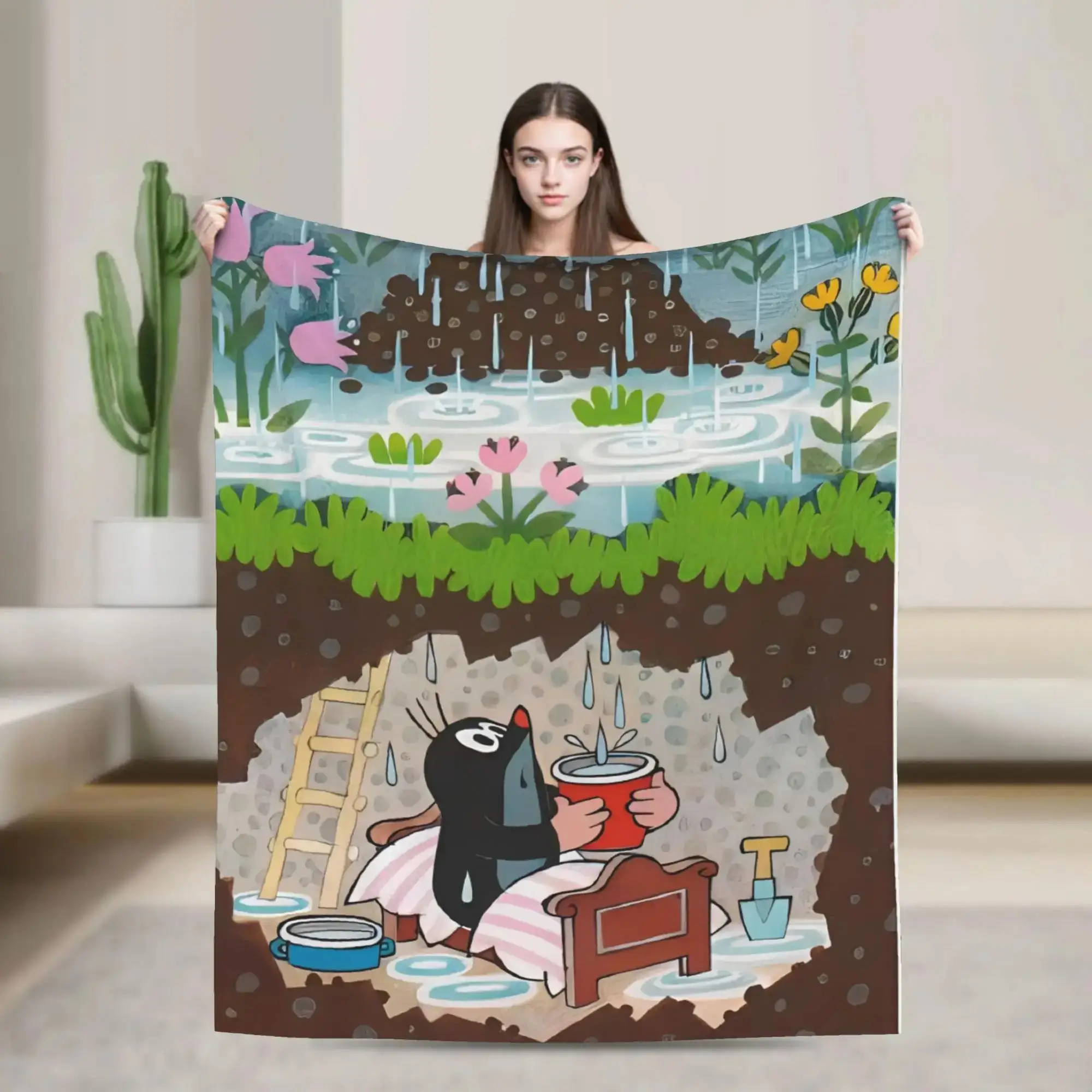 The Little Mole Warm Plush Throw Blanket for Travel Office Outdoor Sofa Bed Cover Fashion Flannel Bedspread
The Little Mole Warm Plush Throw Blanket for Travel Office Outdoor Sofa Bed Cover Fashion Flannel Bedspread