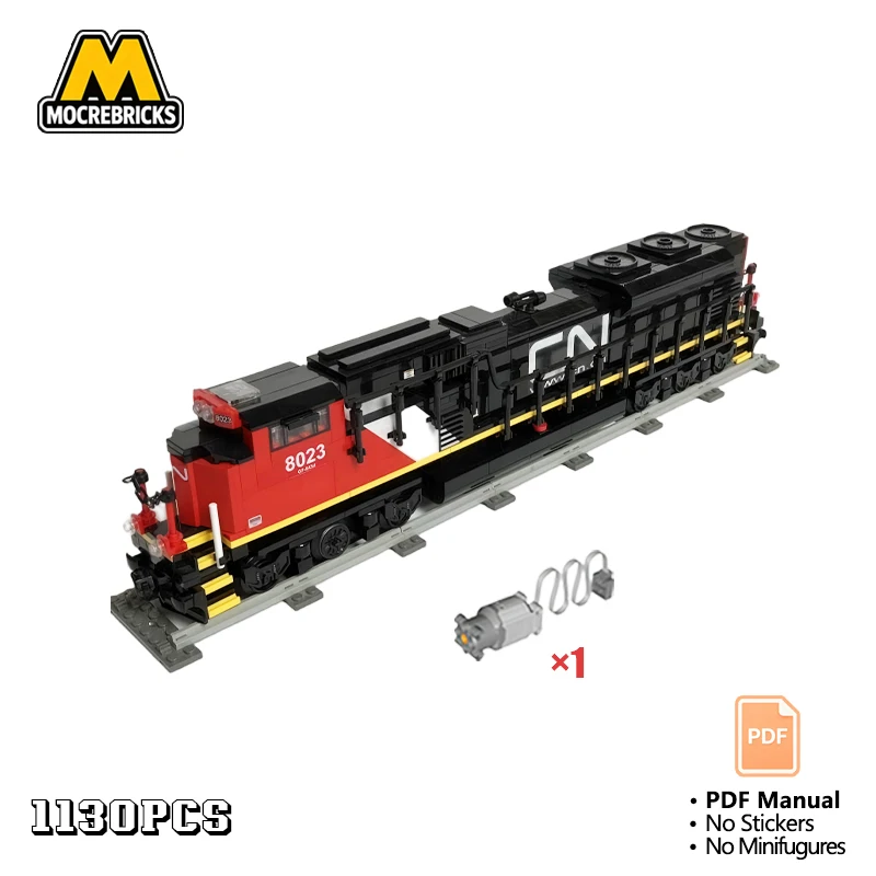 MOC SD70ACu Diesel Locomotive Train Building Blocks Canadian Red Heavy Freight Railway Engine Bricks Toy Adult Gift
MOC SD70ACu Diesel Locomotive Train Building Blocks Canadian Red Heavy Freight Railway Engine Bricks Toy Adult Gift