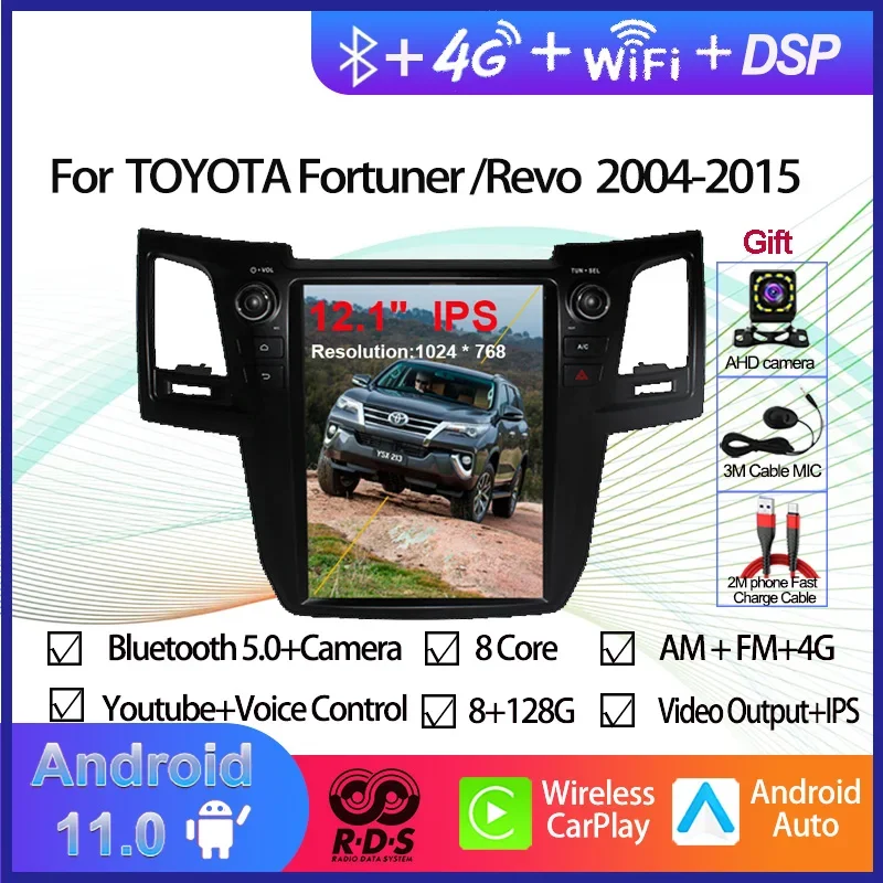 Автомобильный GPS-навигатор Tesla Style Android 11, для TOYOTA Fortuner/HILUX Revo 2005-2014, авторадио, стерео мультимедийный плеер
Автомобильный GPS-навигатор Tesla Style Android 11, для TOYOTA Fortuner/HILUX Revo 2005-2014, авторадио, стерео мультимедийный плеер