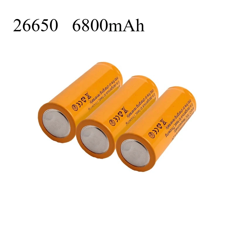 Новая литиевая батарея емкостью 6800 мАч 26650 с перезаряжаемой мощностью 3,7 В, сильный свет, фонарик, литиевый аккумулятор
Новая литиевая батарея емкостью 6800 мАч 26650 с перезаряжаемой мощностью 3,7 В, сильный свет, фонарик, литиевый аккумулятор