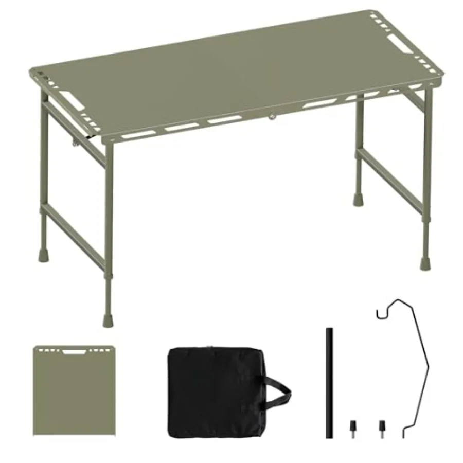 3.4 Feet Folding Camping Table - 12 lb Lightweight Portable Picnic Table with Adjustable Height and Carry Handle - Large Foldin
3.4 Feet Folding Camping Table - 12 lb Lightweight Portable Picnic Table with Adjustable Height and Carry Handle - Large Foldin