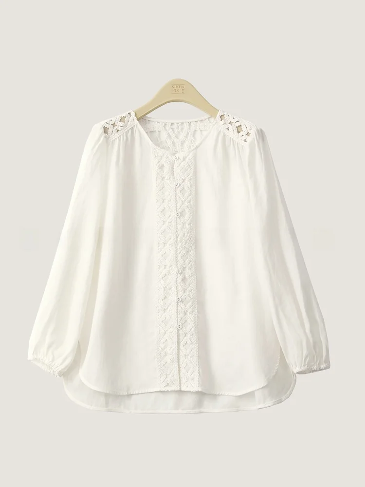 Dkchenpin Linen irt Women's Faion Hollow Embroidery Long Sve Top Spring Summer Breathable Comfortable round Ne irt
Dkchenpin Linen irt Women's Faion Hollow Embroidery Long Sve Top Spring Summer Breathable Comfortable round Ne irt