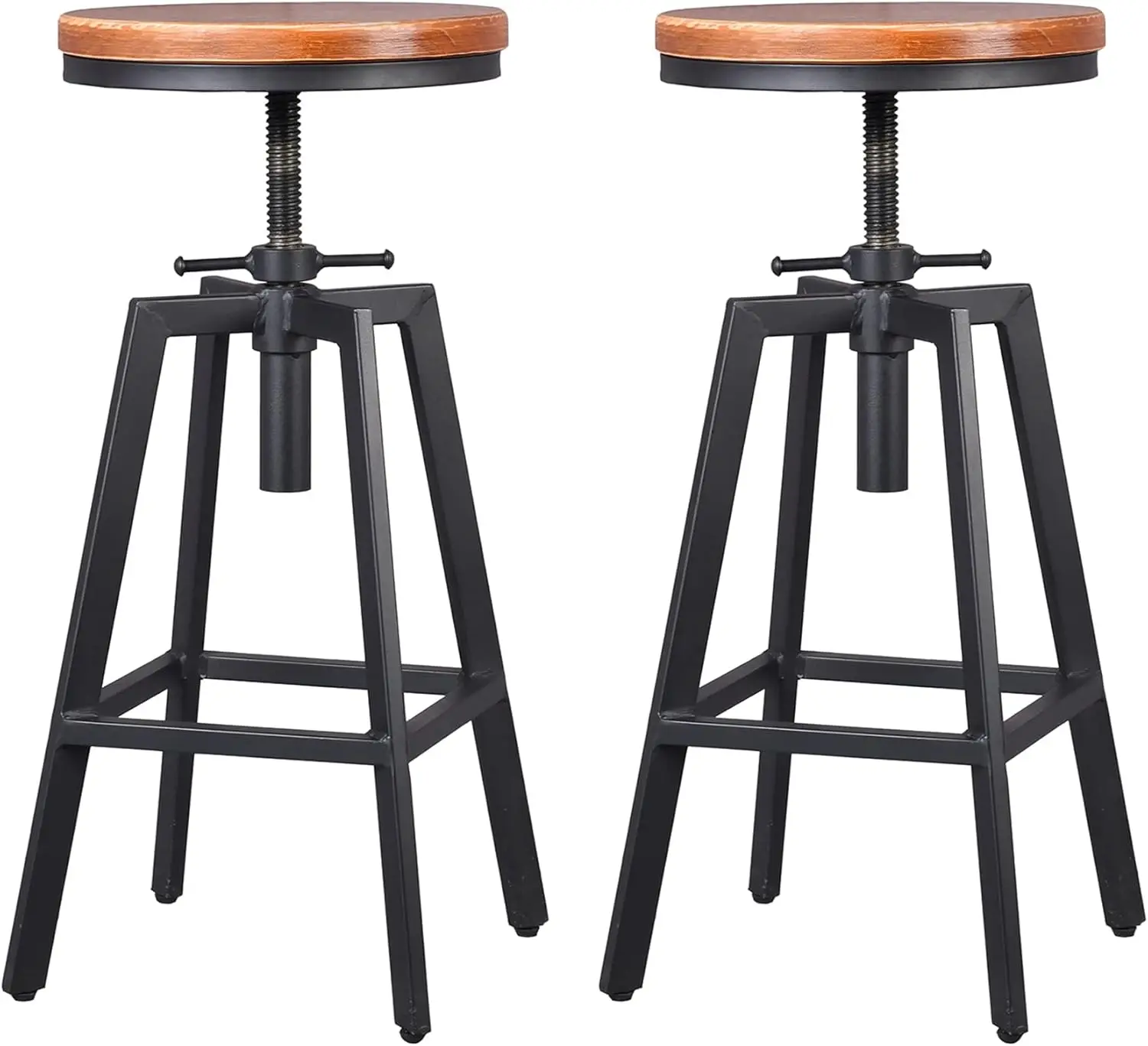 Industrial Bar Stools, Kitchen Dining Chair, Wood Metal Stool, Adjustable Height Swivel Counter Height Chair, Black, Fully We
Industrial Bar Stools, Kitchen Dining Chair, Wood Metal Stool, Adjustable Height Swivel Counter Height Chair, Black, Fully We