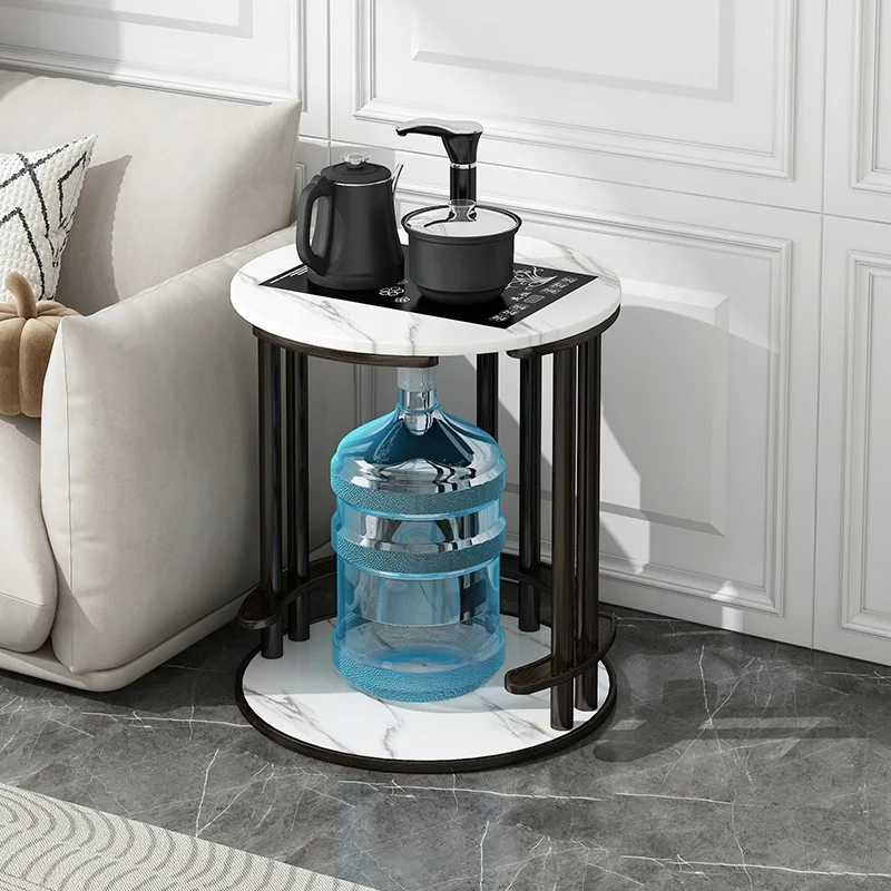 Textured Rock Slab Solid Wood Tea Table, Light Luxury Round Side Table with Built-in Kettle, Mobile Tea Cart for Living Room
Textured Rock Slab Solid Wood Tea Table, Light Luxury Round Side Table with Built-in Kettle, Mobile Tea Cart for Living Room
