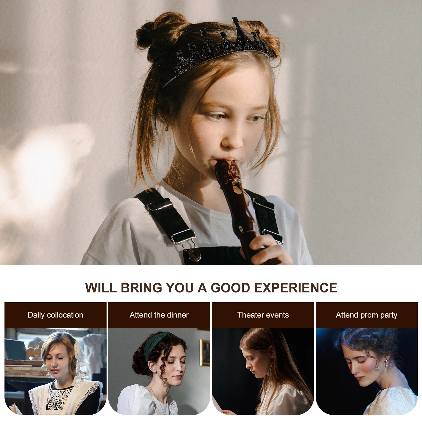 Retro Style Crown Black Headband Wedding Headdress Bride Hair Accessory Decor Alloy Lightweight Durable Beautiful Practical
Retro Style Crown Black Headband Wedding Headdress Bride Hair Accessory Decor Alloy Lightweight Durable Beautiful Practical