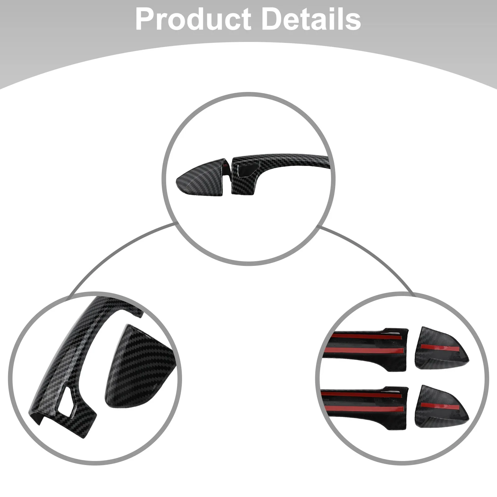 Carbon Fiber BLACK Vehicle Handle Protector Element Protection Design Fading-resistant Print Easy Installation Process
Carbon Fiber BLACK Vehicle Handle Protector Element Protection Design Fading-resistant Print Easy Installation Process