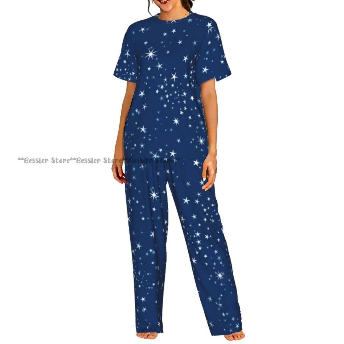 Women's Night Sky And Stars short sleeve trousers casual pajamas set
Women's Night Sky And Stars short sleeve trousers casual pajamas set