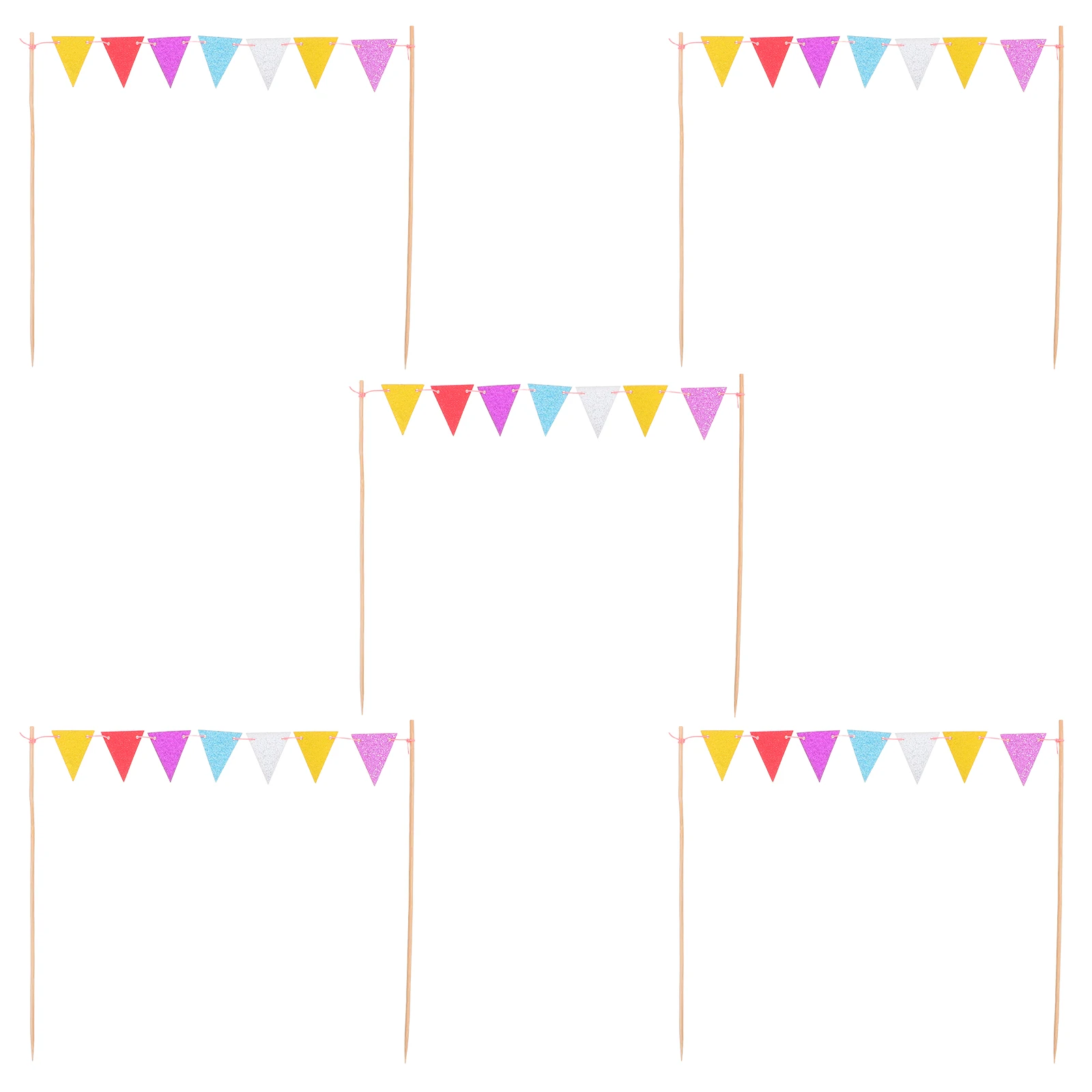 5pcs Triangle Banner Picks for Birthday Cake Cake Decoration Decoration Flash Powder Color Mini Banner
5pcs Triangle Banner Picks for Birthday Cake Cake Decoration Decoration Flash Powder Color Mini Banner