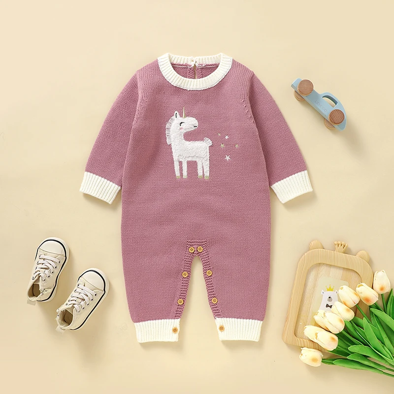 Baby Romper Knitted Infant Girl Newborn Boy Jumpsuit Long Sleeve Autumn Kid Clothing One Piece Overalls 0-18M Cute Cartoon Horse
Baby Romper Knitted Infant Girl Newborn Boy Jumpsuit Long Sleeve Autumn Kid Clothing One Piece Overalls 0-18M Cute Cartoon Horse