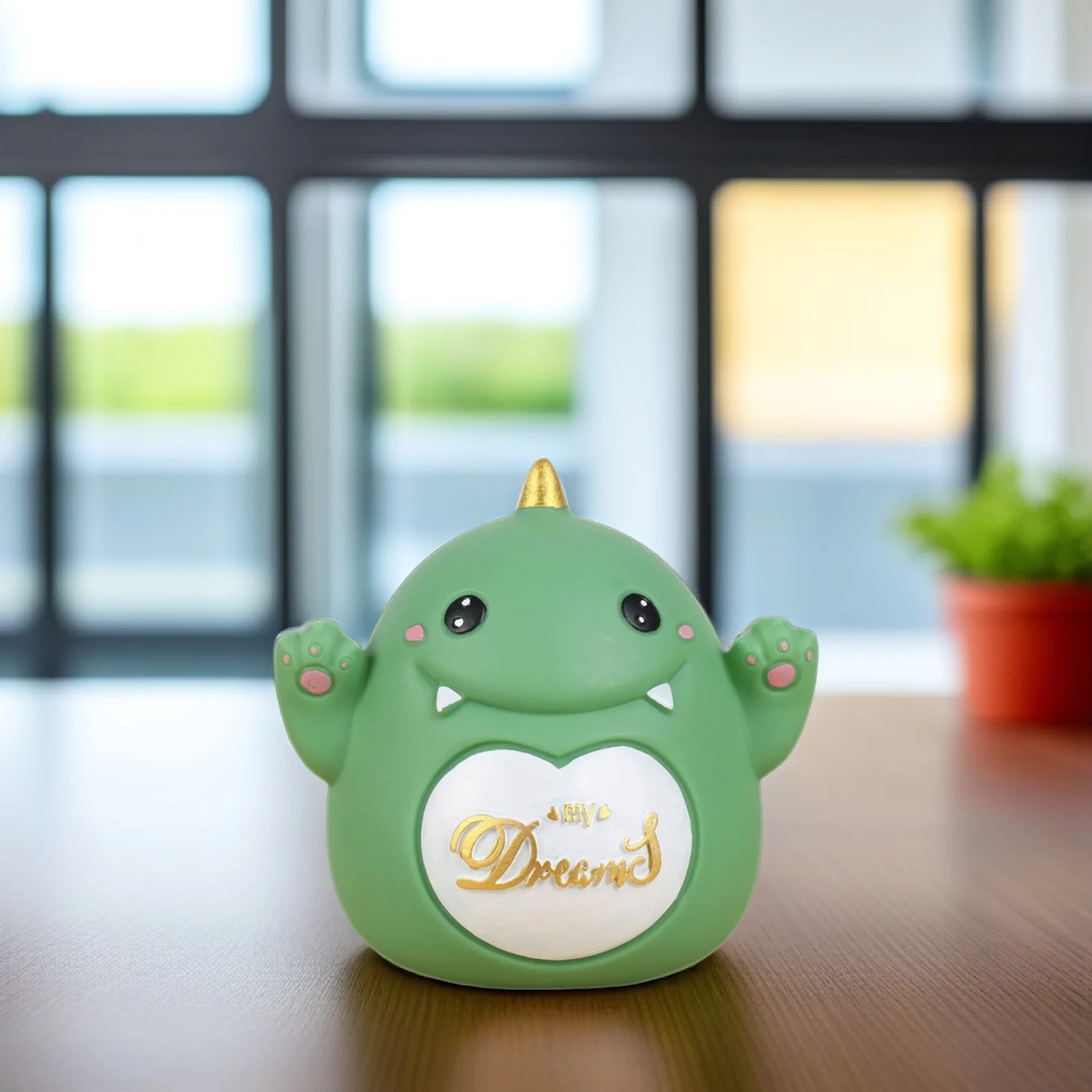 Dinosaur Shaped Savings Bank Vinyl Piggy Bank Medium Size Desktop Coin Holder Money Box for Kids Boys Girls Lovely Money Pot 
Dinosaur Shaped Savings Bank Vinyl Piggy Bank Medium Size Desktop Coin Holder Money Box for Kids Boys Girls Lovely Money Pot
