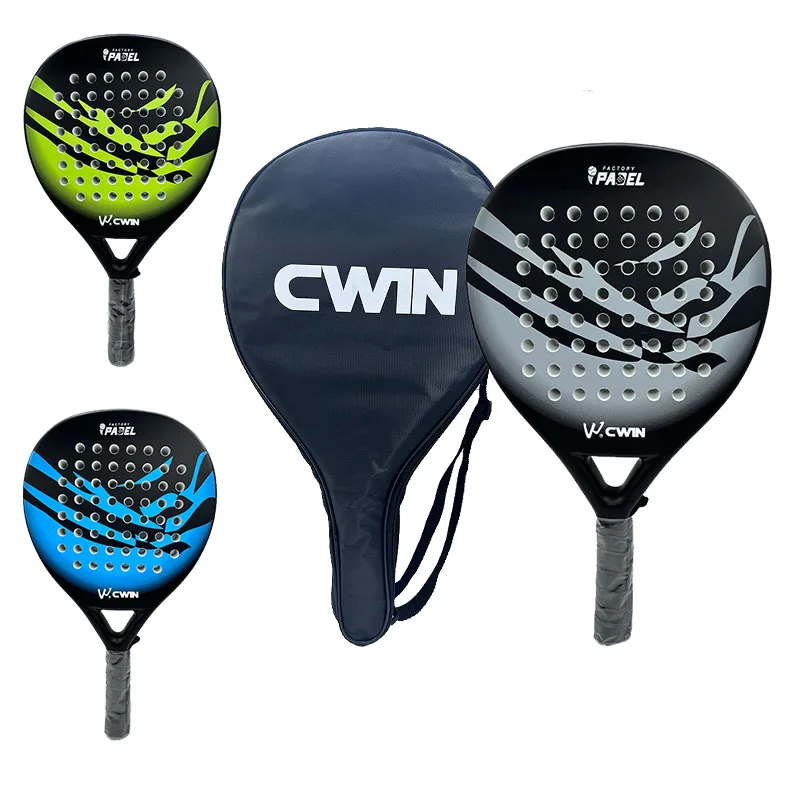 CWIN Wave Series Full Carbon Padel Racket 3.8cm EVA Core Beginner Training Paddle with Carry Bag
CWIN Wave Series Full Carbon Padel Racket 3.8cm EVA Core Beginner Training Paddle with Carry Bag