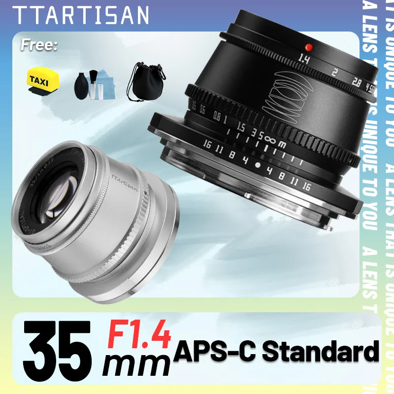 TTArtisan 35mm F1.4 APS-C Manual Focus Large Aperture Lens for SONY E FUJI X Canon M Leica L Nikon Z Panasonic Olympus M4/3 EOSR
TTArtisan 35mm F1.4 APS-C Manual Focus Large Aperture Lens for SONY E FUJI X Canon M Leica L Nikon Z Panasonic Olympus M4/3 EOSR