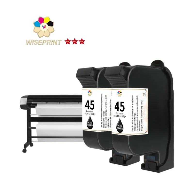 Wiseprint Compatible HP45 51645A 51645 45A 45 CAD Garment Machine Dye Pigment Plotter TIJ Inkjet Printers Ink Cartridge
Wiseprint Compatible HP45 51645A 51645 45A 45 CAD Garment Machine Dye Pigment Plotter TIJ Inkjet Printers Ink Cartridge