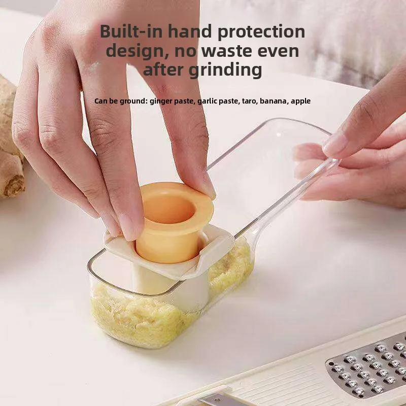 Three-in-One Kitchen Ginger Garlic Grinder with Hand Protection New Home Use Multi-Function Peeler Slicer Wood Material
Three-in-One Kitchen Ginger Garlic Grinder with Hand Protection New Home Use Multi-Function Peeler Slicer Wood Material