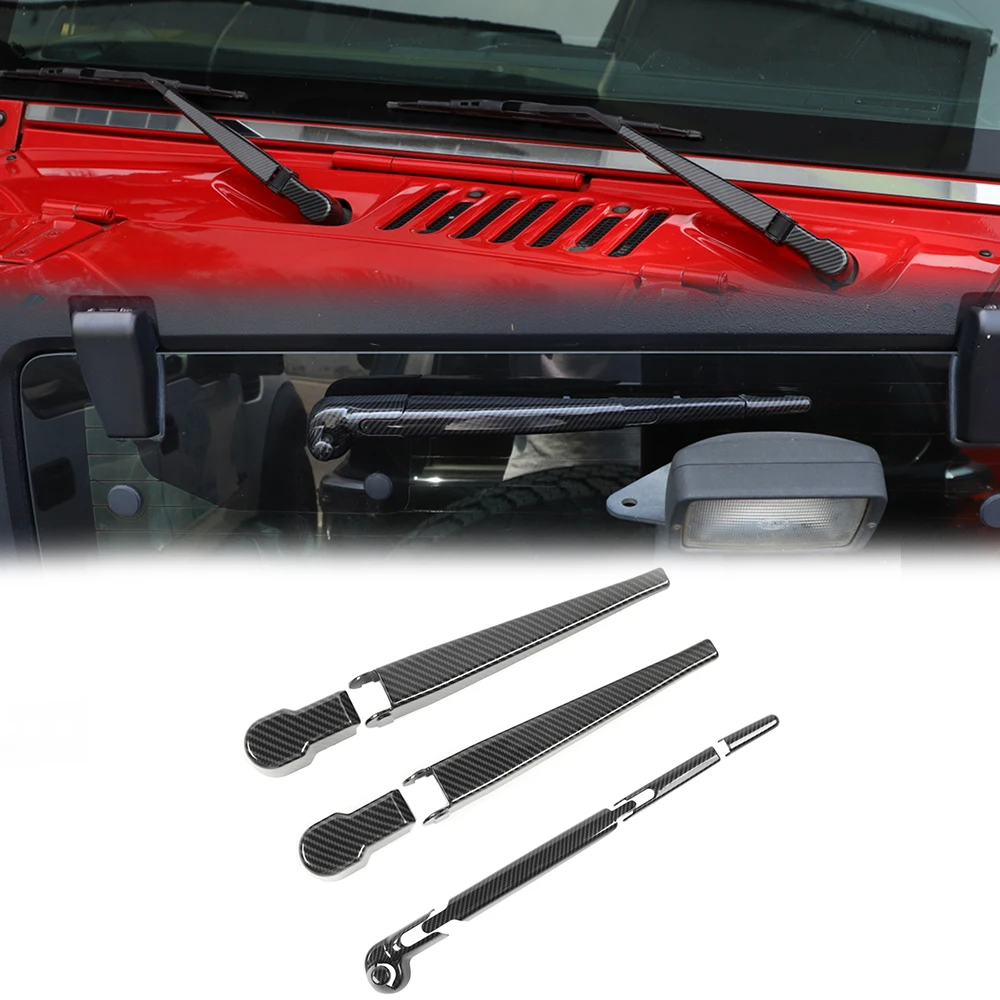 for Jeep Wrangler JK JKU 2007-2017 Car Front Rear Rain Wiper Window Blade Decoration Cover Exterior Accessories ABS Carbon Fiber
for Jeep Wrangler JK JKU 2007-2017 Car Front Rear Rain Wiper Window Blade Decoration Cover Exterior Accessories ABS Carbon Fiber