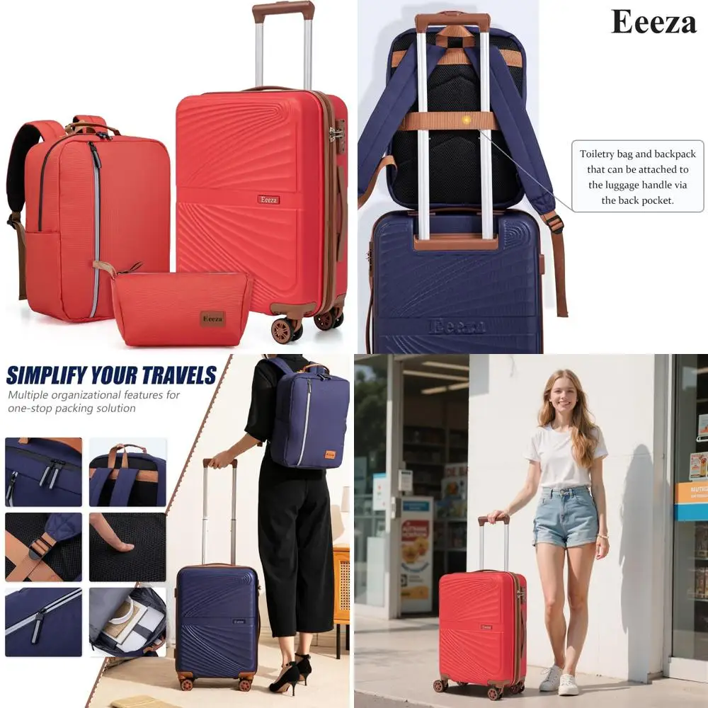 Travel Luggage Set 3-Piece, Hardshell Spinner Suitcases, ABS Material with TSA Lock, 20 Inch Carry-On Luggage for Efficient Pack
Travel Luggage Set 3-Piece, Hardshell Spinner Suitcases, ABS Material with TSA Lock, 20 Inch Carry-On Luggage for Efficient Pack