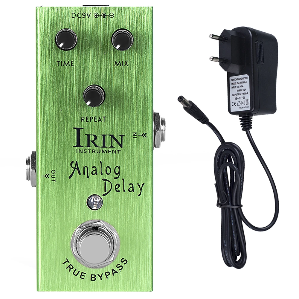 IRIN AN-02 ANALOG DELAY Guitar Effect Pedal Mild & Mellow Digital Circuit Delay Effect Pedal With 9V Adapter True Bypass
IRIN AN-02 ANALOG DELAY Guitar Effect Pedal Mild & Mellow Digital Circuit Delay Effect Pedal With 9V Adapter True Bypass