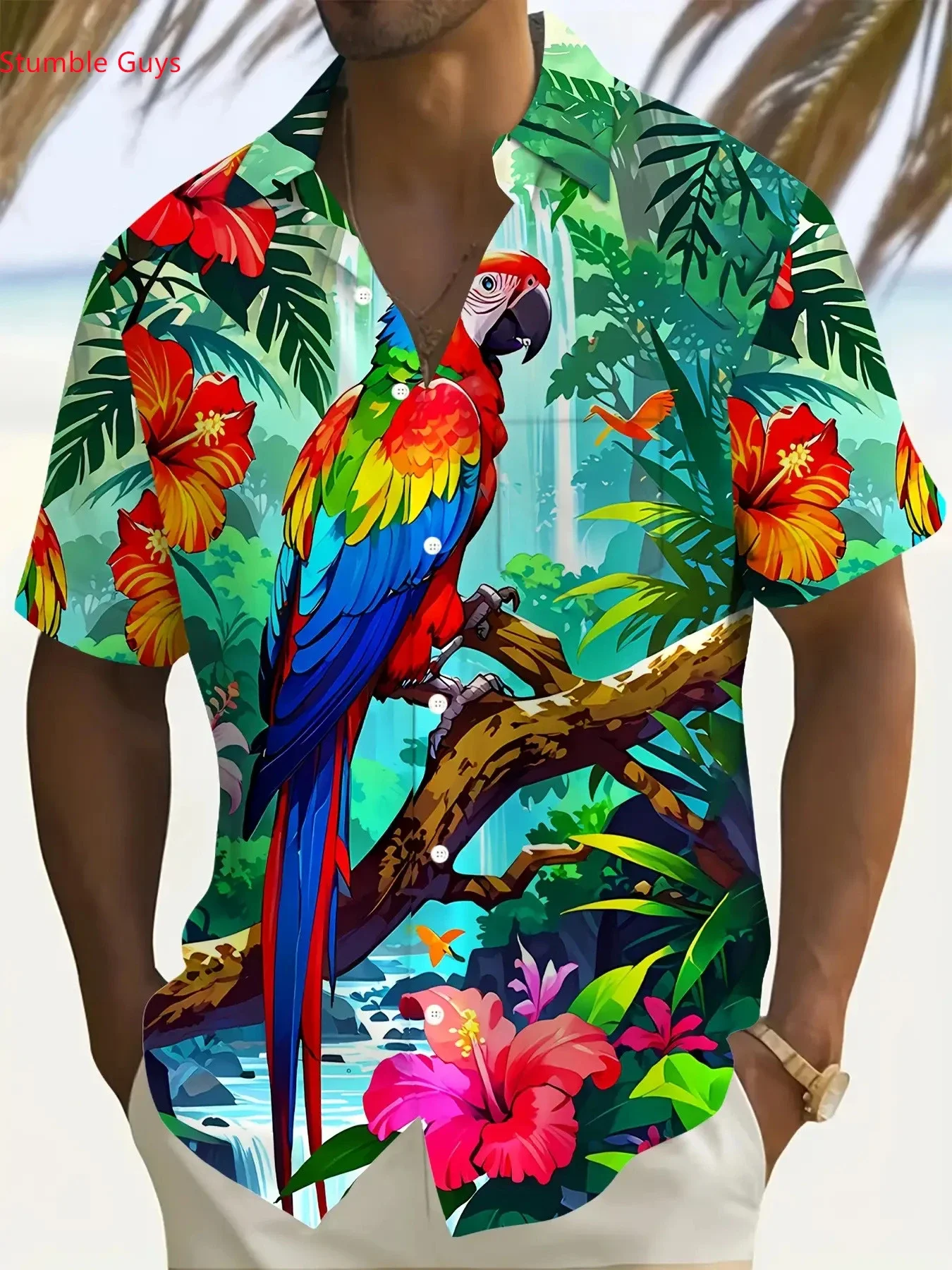 High Street Fashion Men's Hawaiian Shirt Summer Man Short Sleeve Bold Beach Print Relaxed Fit Trendy Vacation Party Tops
High Street Fashion Men's Hawaiian Shirt Summer Man Short Sleeve Bold Beach Print Relaxed Fit Trendy Vacation Party Tops