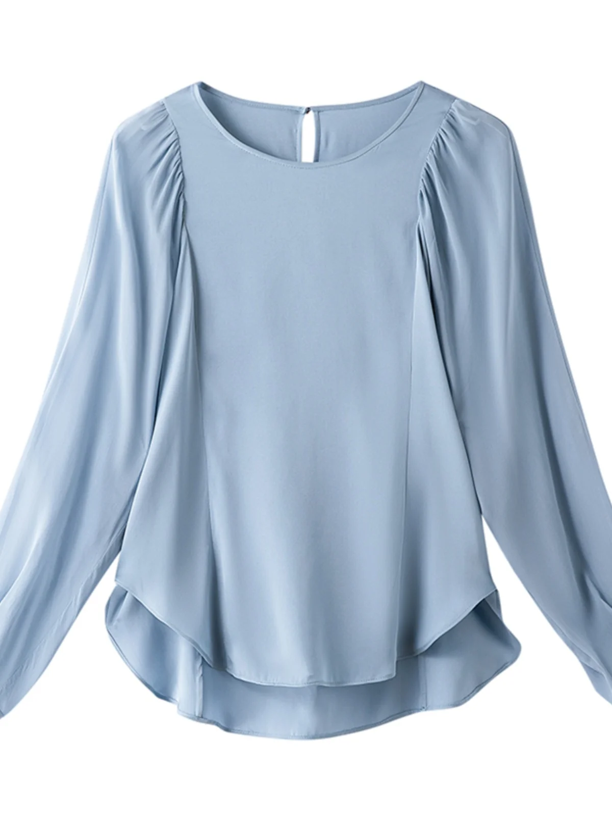 High Quality Champagne Stretch Heavy Real Silk Top Herringbone Puff Lantern Long Sleeve round Neck Pullover Shirt Women
High Quality Champagne Stretch Heavy Real Silk Top Herringbone Puff Lantern Long Sleeve round Neck Pullover Shirt Women