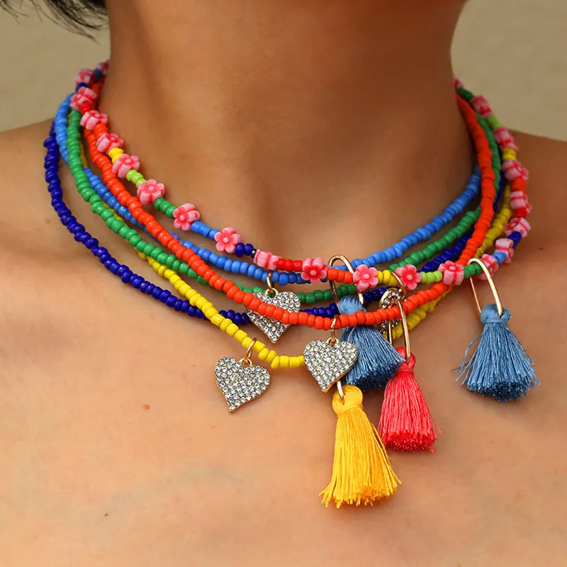 Bohemian Multilayer Colorful Beads Chain Handmade Bracelet Set For Women Necklaces Tassels Pendant Jewelry For Women Accessories
Bohemian Multilayer Colorful Beads Chain Handmade Bracelet Set For Women Necklaces Tassels Pendant Jewelry For Women Accessories