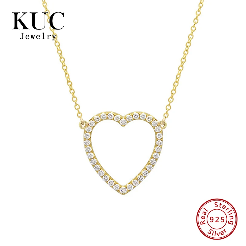 925 Sterling Silver Fashion Luxury Gold Plated Fine Jewelry Heart Pave Zircon Hollow Out Pendant Necklaces for Women
925 Sterling Silver Fashion Luxury Gold Plated Fine Jewelry Heart Pave Zircon Hollow Out Pendant Necklaces for Women