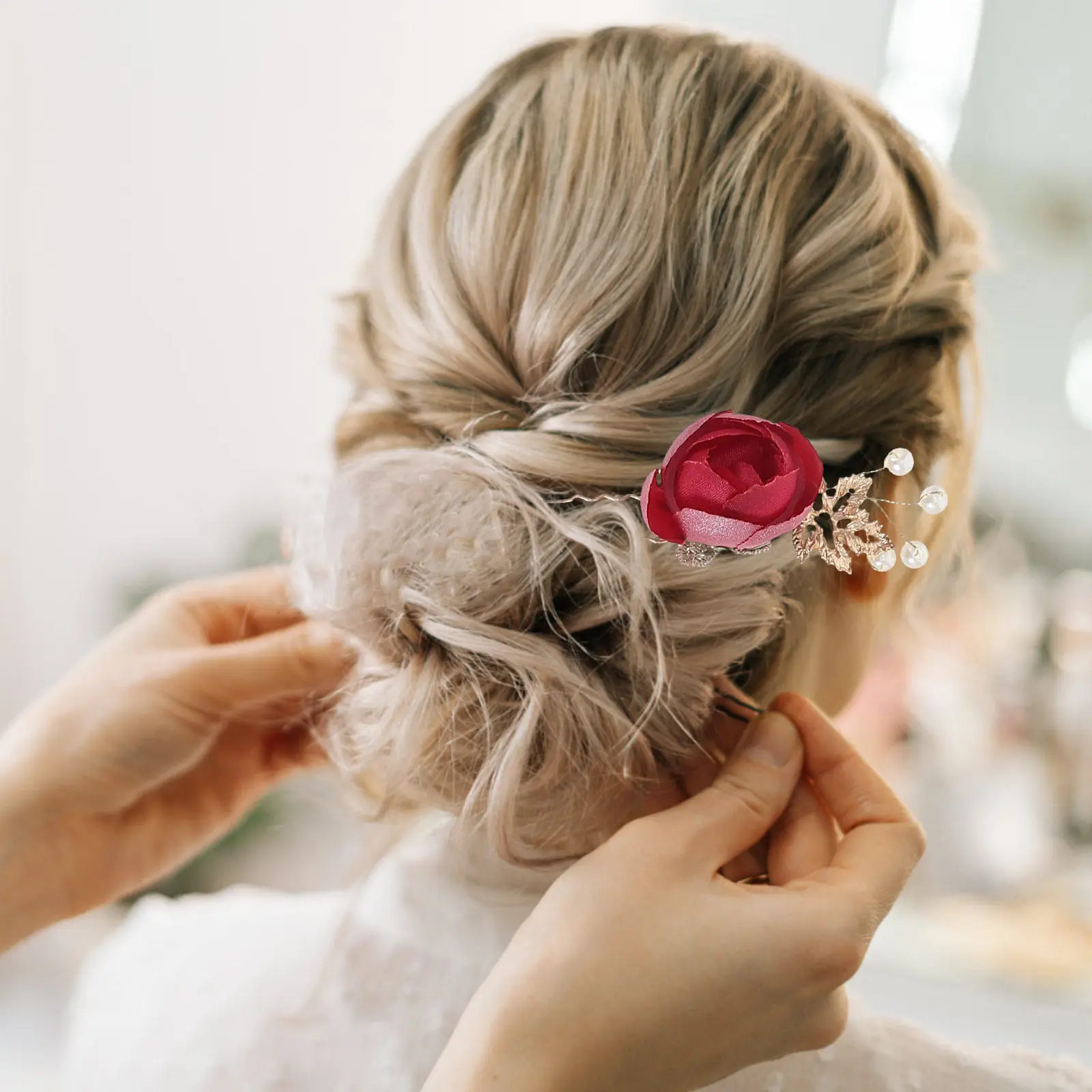 4Pcs Fabric Alloy Rose Flower Hairpin Elegant Bridal Hair Clips for Wedding Birthday Anniversary Party Women Floral Hair
4Pcs Fabric Alloy Rose Flower Hairpin Elegant Bridal Hair Clips for Wedding Birthday Anniversary Party Women Floral Hair